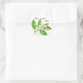 Orangenblüten Quadratischer Aufkleber (Tasche)