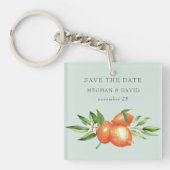 Orangenblüten Zitrusfrüchte Botanisch Save the Dat Schlüsselanhänger (Vorderseite)