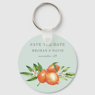 Orangenblüten Zitrusfrüchte Botanisch Save the Dat Schlüsselanhänger