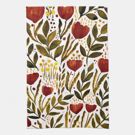 Orangenblütendarstellung Geschirrtuch (Vertikal)