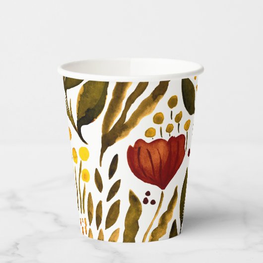 Orangenblütendarstellung Pappbecher (Links)