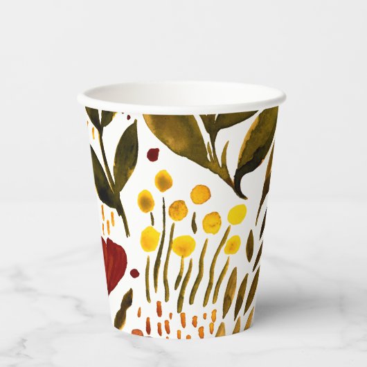 Orangenblütendarstellung Pappbecher (Vorderseite)