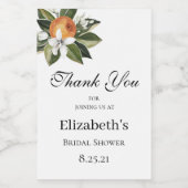 Orangenblütengrün Zitrusfrüchte Weinetikett (Einzelnes Label)