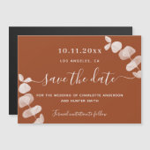 Orangenblütenhochzeit speichern Sie die Datumskart Magneteinladung (Vorne/Hinten)