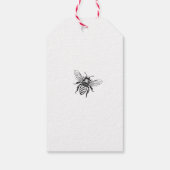 Orangenblütenhonigetikett mit Honigbiene Geschenkanhänger (Rückseite)