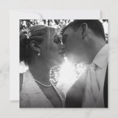 Orangenblütenskizze Mono Foto Hochzeit Einladung (Rückseite)