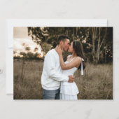 Orangenblütenskizze Mono Foto Hochzeitslandschaft Einladung (Rückseite)