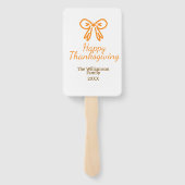 Orangenbogen-Retro glückliche Danksagung fügen Fam Fächer (Rückseite)