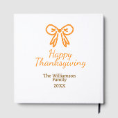 Orangenbogen-Retro glückliche Danksagung fügen Fam Gästebuch (Rückseite)