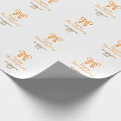 Orangenbogen-Retro glückliche Danksagung fügen Fam Geschenkpapier (Ecke)