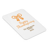 Orangenbogen-Retro glückliche Danksagung fügen Fam Magnet (Rechte Seite)