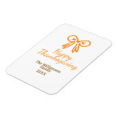 Orangenbogen-Retro glückliche Danksagung fügen Fam Magnet (Linke Seite)