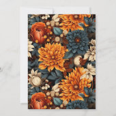 Orangenbraun-Herbstlaube 21. Geburtstag Einladung (Rückseite)