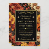 Orangenbraun-Herbstlaube Hochzeit Einladung (Vorne/Hinten)