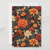 Orangenbraun-Herbstlaube Quinceanera Einladung (Rückseite)