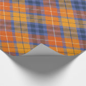 Orangenbraun Lila Kariert Geschenkpapier (Ecke)