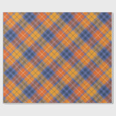 Orangenbraun Lila Kariert Geschenkpapier (Flach)