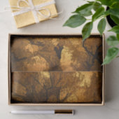 Orangenbraune Blätter Sonnenuntergang im Herbstbau Seidenpapier (Geschenk)