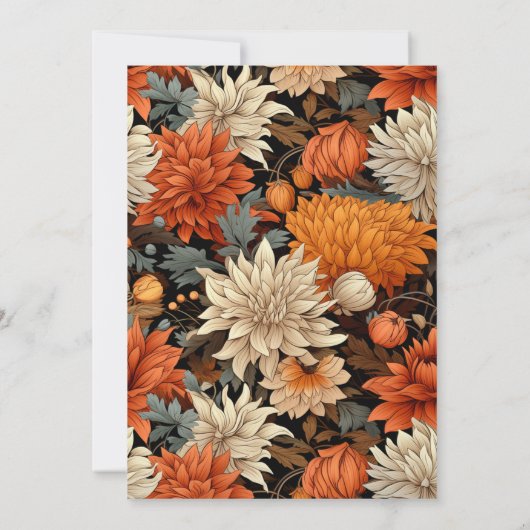 Orangenbraune Herbstlaube Süß 16 Einladung (Rückseite)