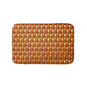 Orangenbraune Teller, geschnitzt und gefärbt Badematte (Vorderseite)