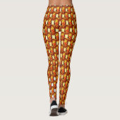 Orangenbraune Teller, geschnitzt und gefärbt Leggings (Rückseite)