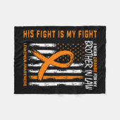 Orangenbrüder im Gesetz Leukämie Krebs Bewusstsein Fleecedecke (Vorderseite (Horizontal))