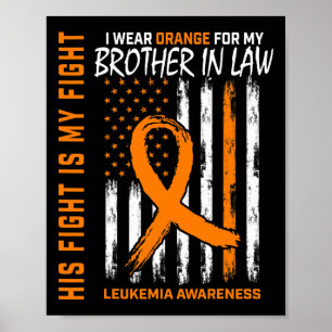 Orangenbrüder im Gesetz Leukämie Krebs Bewusstsein Poster