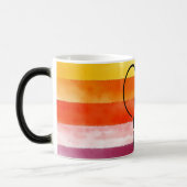 Orangenbuchstabe M Name Kaffee Tasse (Links)