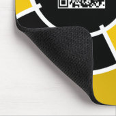 Orangenbullseye QR Mousepad (Ecke)