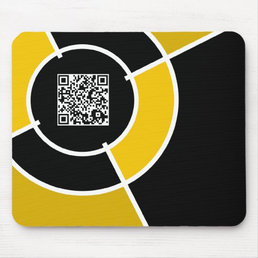Orangenbullseye QR Mousepad (Vorne)