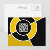 Orangenbullseye QR Postkarte (Vorne/Hinten)