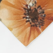 Orangencreme-Blumen Fleecedecke (Ecke)