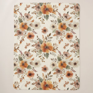 Orangencreme-Blumen Sherpadecke