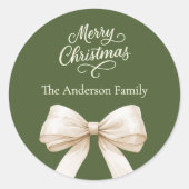 Orangencreme Weihnachten Runder Aufkleber (Vorderseite)