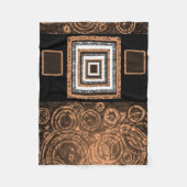 Orangendecke aus Pappelleder Fleecedecke (Vorderseite)