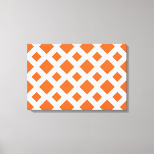 Orangendiamanten in Weiß Leinwanddruck