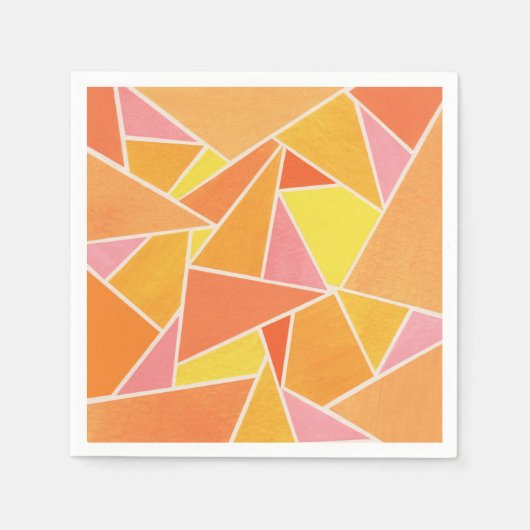 Orangendreiecke Serviette (Vorderseite)