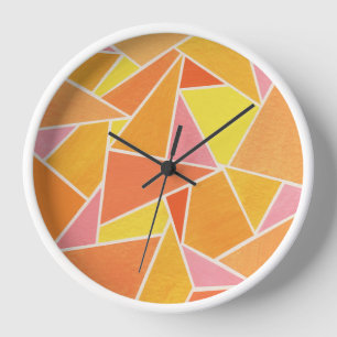 Orangendreiecke Uhr