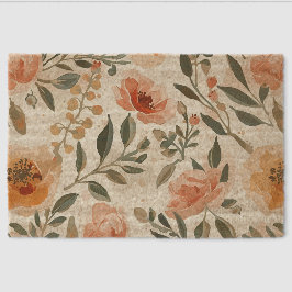 Orangene Aquarell-Blumen Botanische Malerei