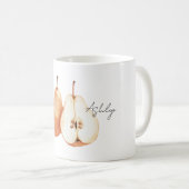 Orangene Birne Kaffeetasse (VorderseiteRechts)