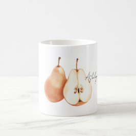 Orangene Birne Kaffeetasse