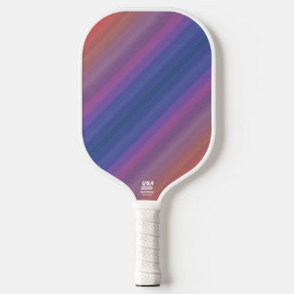 Orangene blaue und violette Streifen abstraktes Ku Pickleball Schläger
