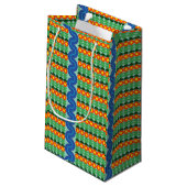 Orangene Blume - Kleine Geschenktüte (Rückseite Schrägansicht)