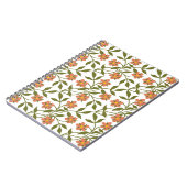 ORANGENE BLUMEN NOTIZBLOCK (Linke Seite)