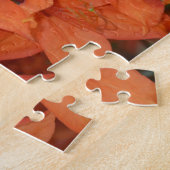 Orangene Blüten Puzzle (Seite)