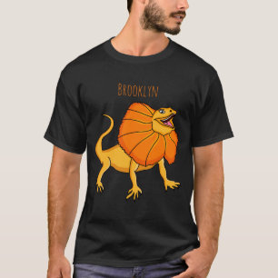 Orangene Cartoon-Illustration einer Halsbandechse T-Shirt