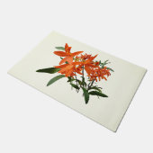 Orangene Epidendrum-Orchidee Fußmatte (Schrägansicht)