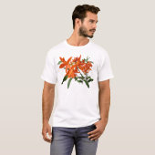 Orangene Epidendrum-Orchidee T-Shirt (Vorne ganz)