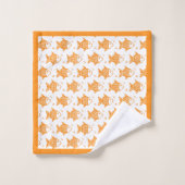 Orangene Fische Badhandtuch Set (Waschlappen)