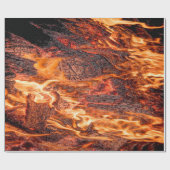 Orangene Flamme Geschenkpapier (Flach)